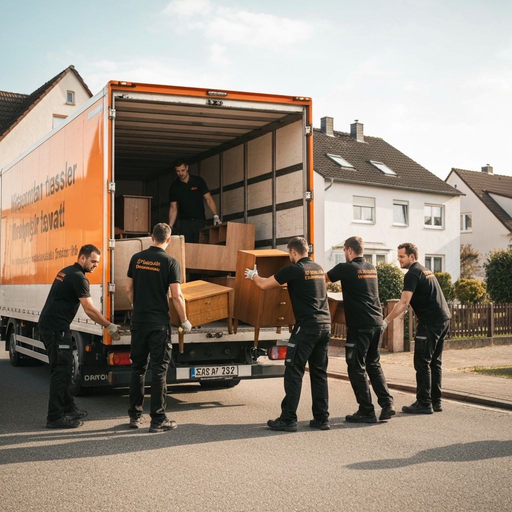 Räumwerk Team bei der Entrümpelung vor Ort in Nürnberg