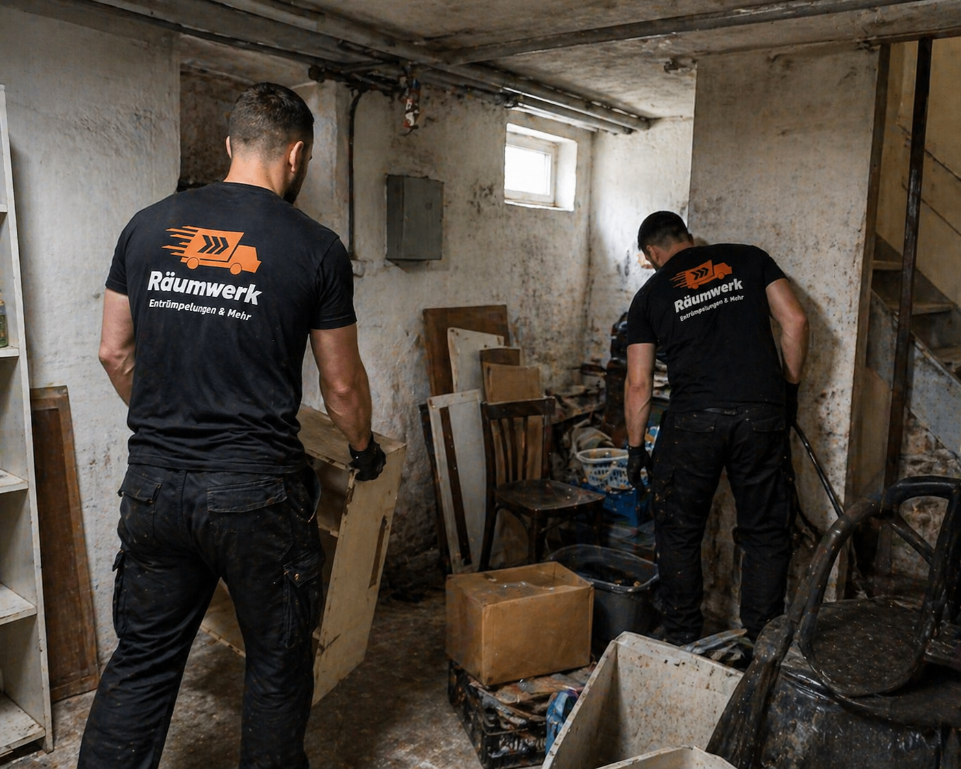 Räumwerk-Team bei einer Kellerentrümpelung in Recklinghausen