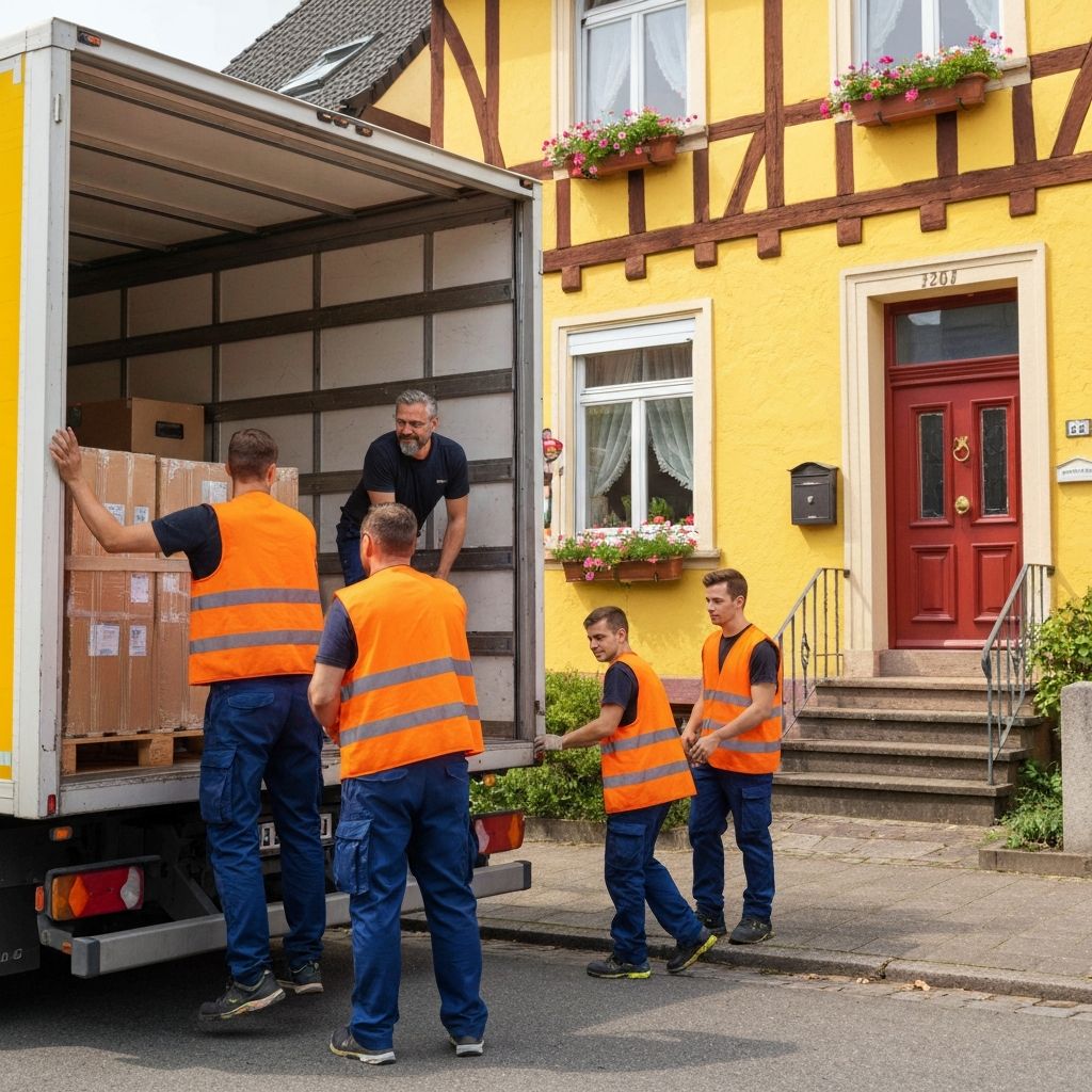 Professionelles Entrümpelung Team beim Beladen